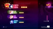 Just Dance 2017 scoring screen (Classic, 7th-gen)
