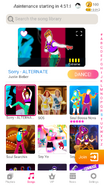 Sorry (Extreme Version) on the Just Dance Now menu (2020 update, phone)