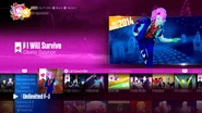 I Will Survive on the Just Dance 2017 menu