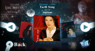 Earth Song en el menú de Michael Jackson: The Experience (Wii)