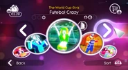 Futebol Crazy on the Just Dance 2 menu