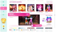 Hot Stuff on the Just Dance 2020 menu