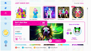 Don’t Start Now (Extreme Version) on the Just Dance 2021 menu