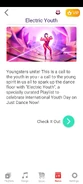 Newsfeed for the "Electric Youth" playlist