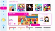 Get Get Down on the Just Dance 2021 menu
