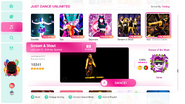 Scream & Shout (Extreme Version) on the Just Dance 2020 menu