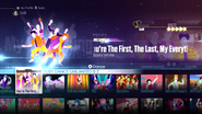 You’re the First, the Last, My Everything on the Just Dance 2016 menu