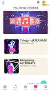 Just Dance Now release newsfeed (along with 7 rings (Extreme Version))