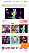 Boom on the Just Dance Now menu (2020 update, phone)