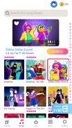 Dibby Dibby Sound on the Just Dance Now menu (phone)