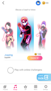 Just Dance Now coach selection screen (phone)