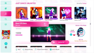 Heart of Glass on the Just Dance 2020 menu