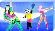 The coach on the icon for the Just Dance Now playlist "Fitness" (along with This Is How We Do (Aerobics Version) and P2 of Water Me (Tennis Version))