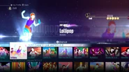 Lollipop on the Just Dance 2016 menu