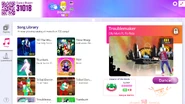 Troublemaker on the Just Dance Now menu (computer)