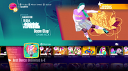 Boom Clap on the Just Dance 2018 menu