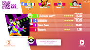 Just Dance Now scoring screen (2017 update)