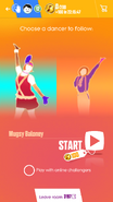 Just Dance Now coach selection screen (2017 update, phone)