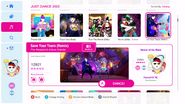 Save Your Tears (Remix) on the Just Dance 2022 menu