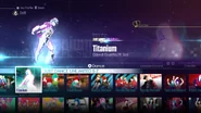 Titanium on the Just Dance 2016 menu