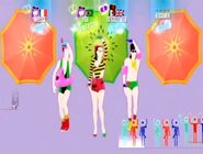 The different colored background in the Wii version