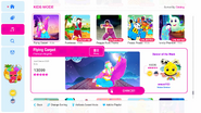 Flying Carpet on the Just Dance 2021 menu