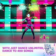 The routine on a promotional image about Just Dance Unlimited