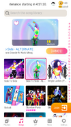 Cycling Version on the Just Dance Now menu (updated, phone)