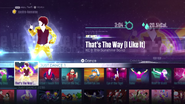 That's the Way (I Like It) on the Just Dance 2016 menu