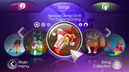 Apache (Jump On It) on the Just Dance 3 menu (Wii/PS3)