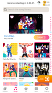 HandClap on the Just Dance Now menu (2020 update, phone)