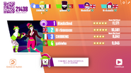 Just Dance Now scoring screen (2017 update)