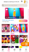 That’s Not My Name on the Just Dance Now menu (2020 update, phone)