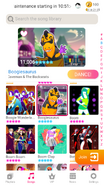 Boogiesaurus on the Just Dance Now menu (2020 update, phone)