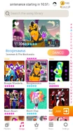 Boogiesaurus on the Just Dance Now menu (2020 update, phone)