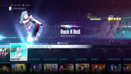 Rock N Roll on the Just Dance 2016 menu