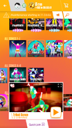 Tribal Dance on the Just Dance Now menu (2017 update, phone)