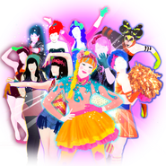 P1 on the icon for the Just Dance 2016 playlist "Katy Perry"