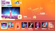 Fame no menu do Just Dance Now (atualização de 2017, computador)