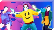 The coach on the icon for the "Pursuit of Happiness!" playlist on Just Dance Now (along with Melody and Shape of You)