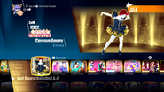 Cercavo Amore on the Just Dance 2018 menu