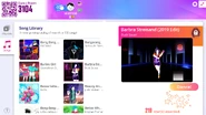Barbra Streisand on the Just Dance Now menu (computer)