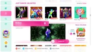 Bonbon on the Just Dance 2020 menu