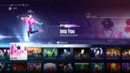 Into You on the Just Dance 2016 menu