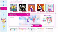 Head & Heart on the Just Dance 2021 menu