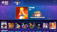 Le Freak no menu do Just Dance Now (original, computador)