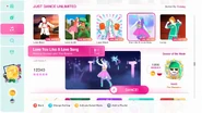 Love You Like A Love Song on the Just Dance 2020 menu