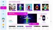 Step by Step on the Just Dance 2019 menu