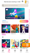 Venus on the Just Dance Now menu (2020 update, phone)