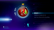 Alright on the Just Dance 3 menu (Xbox 360)